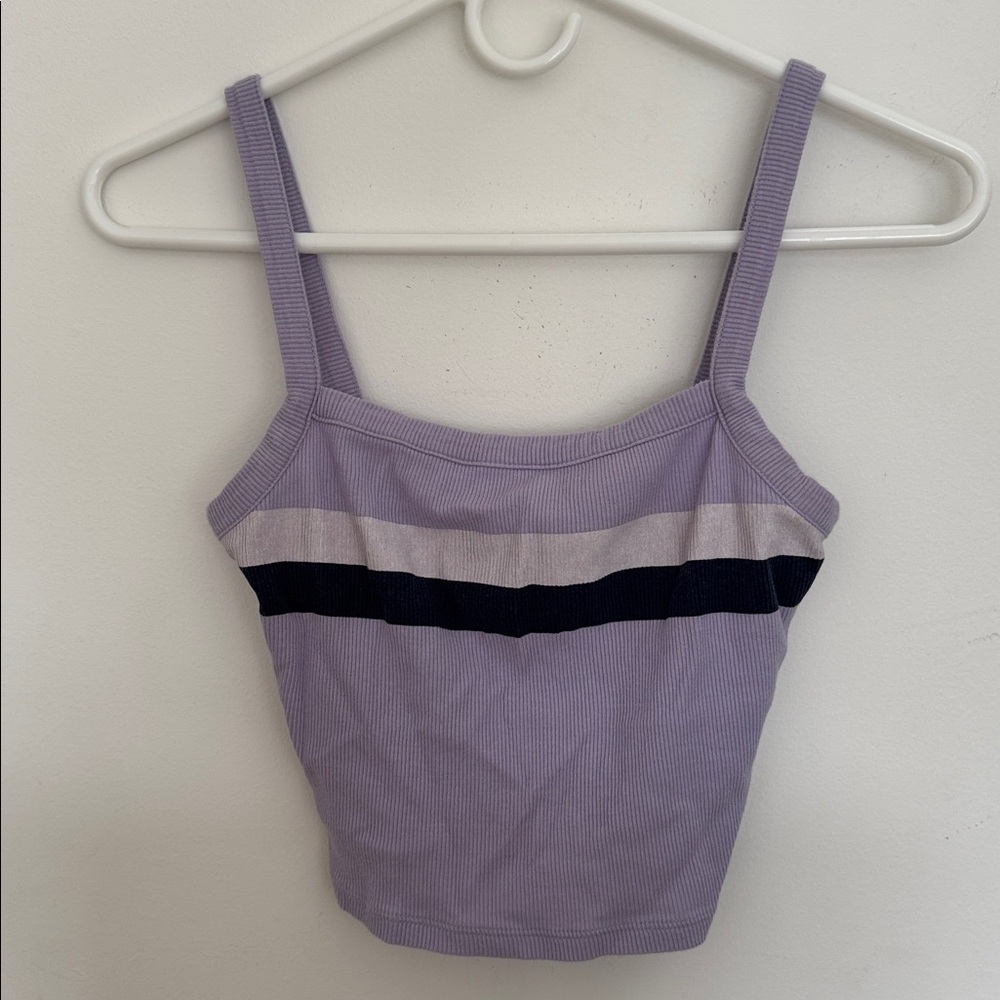 Purple Striped Tank Top